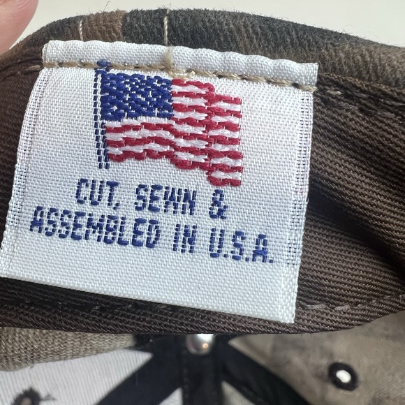 Cascade Advantage Timber Camo Hat Cap Strapback Outdoor American Flag Hunting - Picture 7 of 8